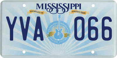 MS license plate YVA066