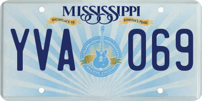 MS license plate YVA069