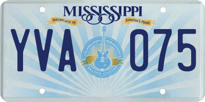MS license plate YVA075