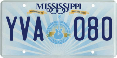 MS license plate YVA080