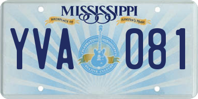 MS license plate YVA081