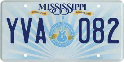 MS license plate YVA082