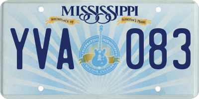 MS license plate YVA083