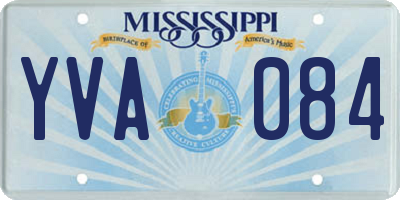 MS license plate YVA084
