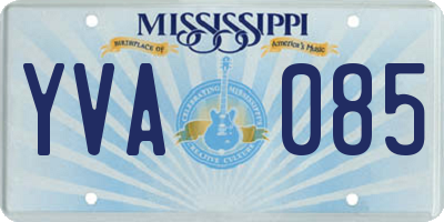 MS license plate YVA085