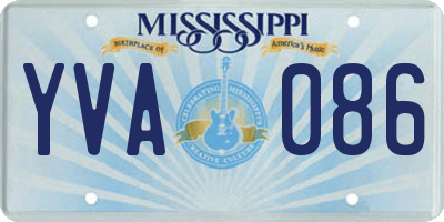 MS license plate YVA086