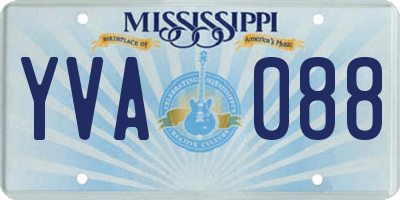 MS license plate YVA088