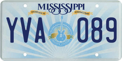 MS license plate YVA089