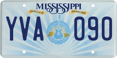 MS license plate YVA090