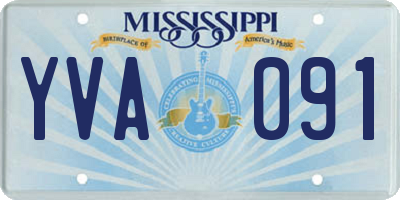 MS license plate YVA091