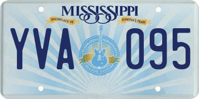 MS license plate YVA095