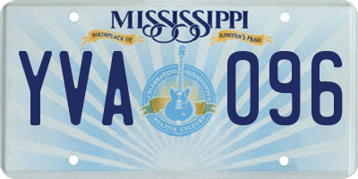 MS license plate YVA096
