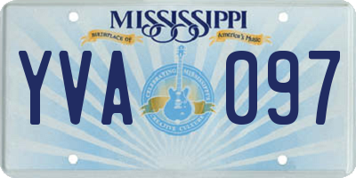 MS license plate YVA097