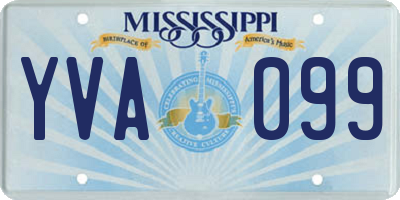 MS license plate YVA099