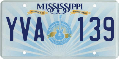 MS license plate YVA139