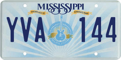 MS license plate YVA144
