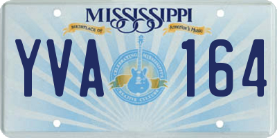 MS license plate YVA164
