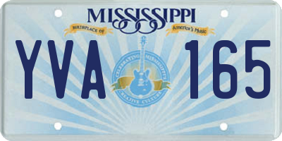 MS license plate YVA165