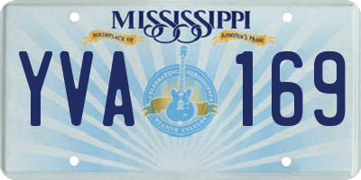 MS license plate YVA169
