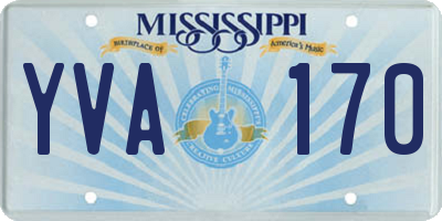 MS license plate YVA170