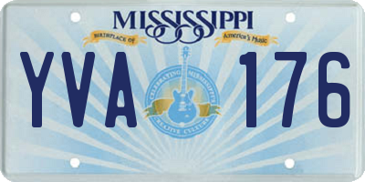 MS license plate YVA176