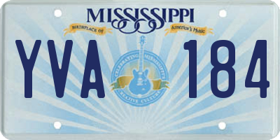 MS license plate YVA184