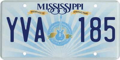 MS license plate YVA185