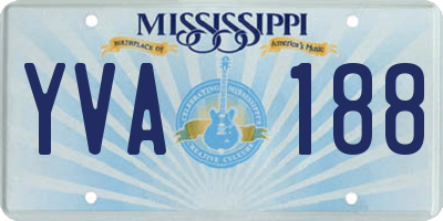 MS license plate YVA188