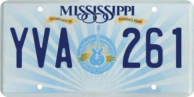 MS license plate YVA261