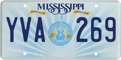 MS license plate YVA269