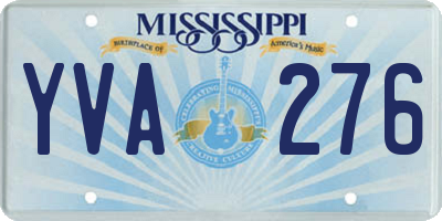 MS license plate YVA276