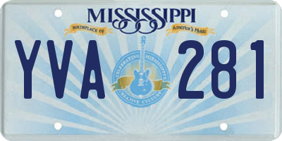 MS license plate YVA281