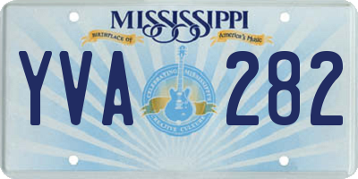 MS license plate YVA282