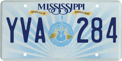 MS license plate YVA284