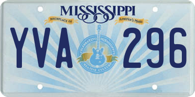 MS license plate YVA296