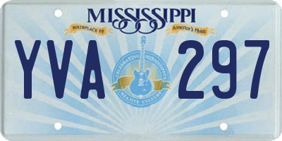 MS license plate YVA297