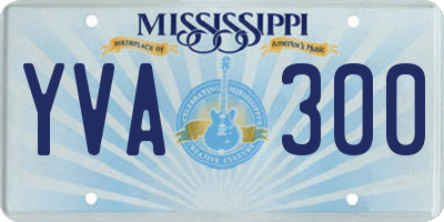 MS license plate YVA300