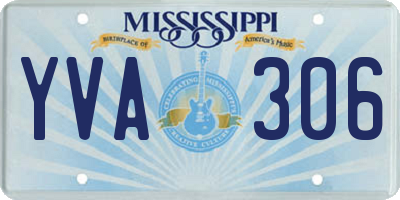 MS license plate YVA306