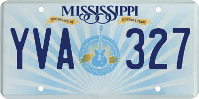 MS license plate YVA327