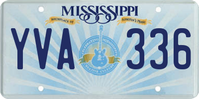 MS license plate YVA336