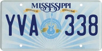 MS license plate YVA338