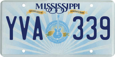 MS license plate YVA339