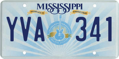 MS license plate YVA341