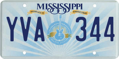MS license plate YVA344
