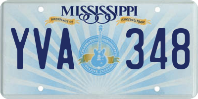 MS license plate YVA348