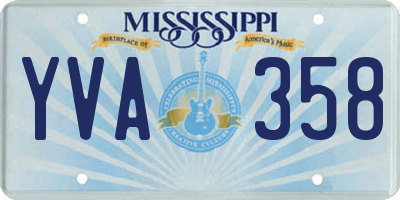 MS license plate YVA358
