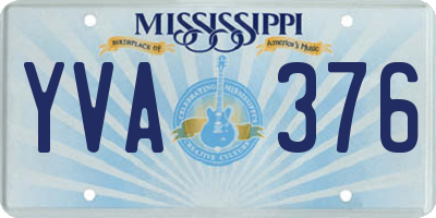 MS license plate YVA376
