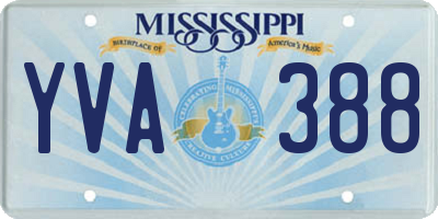 MS license plate YVA388