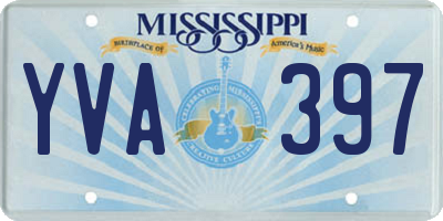 MS license plate YVA397