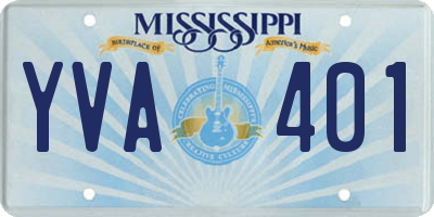 MS license plate YVA401